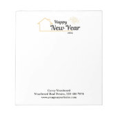 Bloc-note Bonne Année | Budget promotionnel pour l'immobilie (Devant)