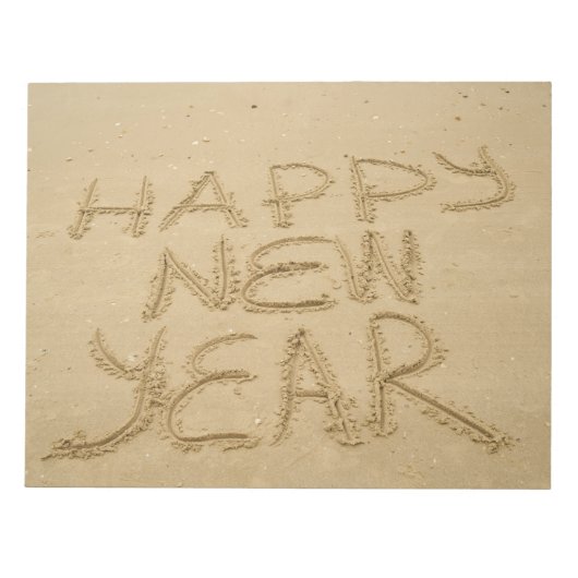 Bloc-note Bonne année dans le sable (Devant)