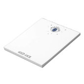 Bloc-note Bonne chance bleu oeil talisman grec mauvais oeil (Tourné)