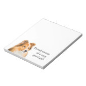 Bloc-note Bonne fille Sheltie (Tourné)