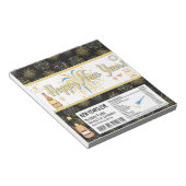 Bloc-note Bonne Nouvelle Année Candy Bar Wrapper Party Faveu (Incliné)