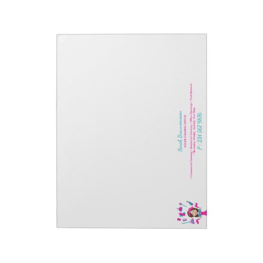 Bloc-note Bonnette de dessin animé rose bleu violet Service (Tourné)