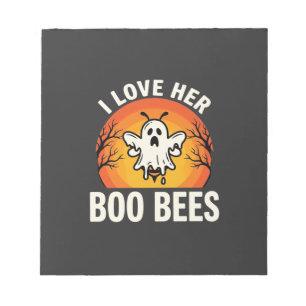Bloc-note Boo Bees Halloween Ghost Bee Drôle Design_1