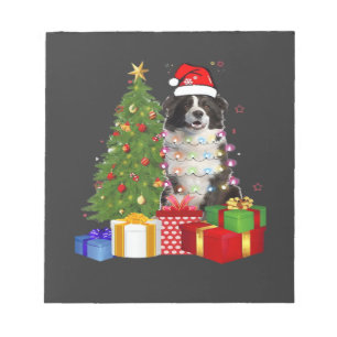 Bloc-note Border Collie drôle Arbre de Noël Joyeux Noël