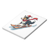 Bloc-note Border Collie Snowboardeur (Tourné)