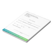 Bloc-note Bordereau d'excuse orthodontique moderne pour rend (Tourné)