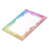 Bloc-note Bordure arc-en-ciel et Parties scintillant (Incliné)
