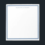 Bloc-note Bordure bleu marine simple personnalisée<br><div class="desc">Bordure bleu marine simple - Bloc-notes personnalisé</div>