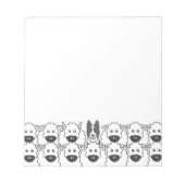 Bloc-note Bordure Collie dans le mouton (Devant)