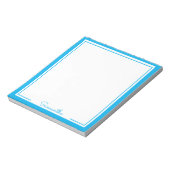 Bloc-note Bordure couleur minimale Nom personnalisé (Tourné)