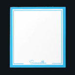 Bloc-note Bordure couleur minimale Nom personnalisé<br><div class="desc">Conception simple et élégante d'un bloc-notes personnalisé. Facile à utiliser modèle. Il suffit de taper votre propre nom pour en faire le vôtre. Deux Carré design de style Bordure avec d'autres couleurs disponibles. Idéal pour les bureaux personnalisés,  l'école ou la papeterie personnelle.</div>