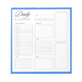Bloc-note Bordure de couleur vierge feuille de planification (Devant)
