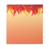 Bloc-note Bordure de départ d'automne (Devant)