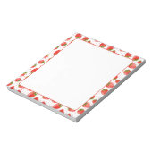 Bloc-note Bordure de fraises juteuses aux fraises sucrées (Tourné)