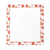 Bloc-note Bordure de fraises juteuses aux fraises sucrées (Devant)