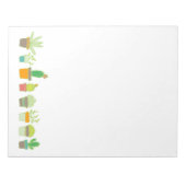 Bloc-note Bordure de Jardin Succulent illustrée (Devant)