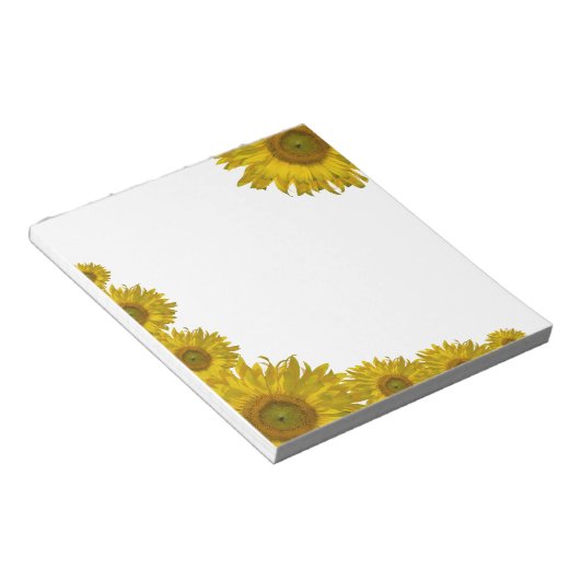 Bloc-note Bordure de tournesol jaune (Incliné)