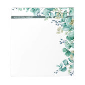 Bloc-note Bordure d'Eucalyptus moderne (Devant)