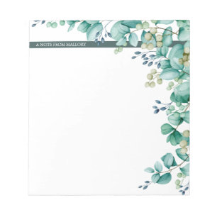 Bloc-note Bordure d'Eucalyptus moderne
