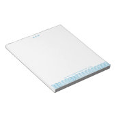 Bloc-note Bordure d'onde classique simple en bleu clair 3 Mo (Incliné)