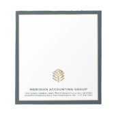 Bloc-note Bordure du logo de l'entreprise (Devant)