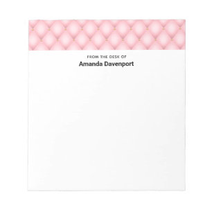 Bloc-note Bordure en diamant poli rose de luxe