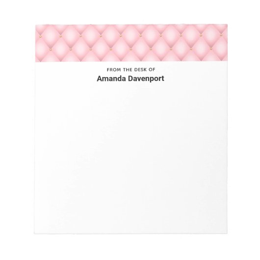 Bloc-note Bordure en diamant poli rose de luxe (Devant)