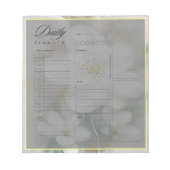 Bloc-note Bordure florale vierge feuille de planificateur qu (Devant)