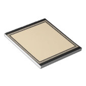 Bloc-note Bordure géométrique beige et noire (Incliné)