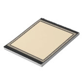Bloc-note Bordure géométrique beige et noire (Tourné)