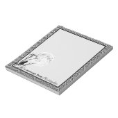 Bloc-note Bordure géométrique de Pleine lune de chat noir pe (Tourné)