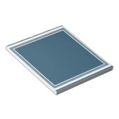 Bloc-note Bordure géométrique marine et blanche (Incliné)