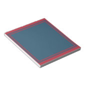 Bloc-note Bordure géométrique rouge marine (Incliné)
