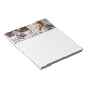 Bloc-note Bordure gris 2 Photos Motif de grille (Incliné)