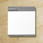 Bloc-note Bordure grise simple en gras à partir du bureau de<br><div class="desc">Un bloc-notes contemporain et moderne pour le minimaliste. La typographie audacieuse et mémorable se marie bien avec le mélange typographique dans un appariement chic de classique en noir et gris élégant. Simple et raffiné. — DÉTAILS DU PRODUIT : Taille : 5, 5 po x 6 po (Mesure approximative : 13,...</div>