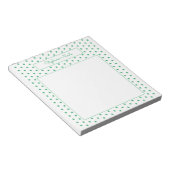 Bloc-note Bordure mince personnalisée simple Polka Point ver (Incliné)