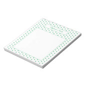 Bloc-note Bordure mince personnalisée simple Polka Point ver (Tourné)