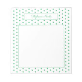 Bloc-note Bordure mince personnalisée simple Polka Point ver (Devant)