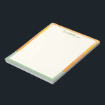 Bloc-note Bordure moderne élégante de la taille de corail pe<br><div class="desc">Bloc-notes élégant et moderne,  avec bordure en corail</div>