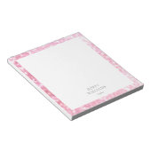 Bloc-note Bordure scintillante rose pailletée (Incliné)