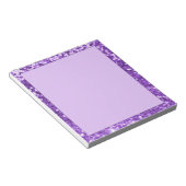 Bloc-note Bordure scintillante violette pailletée lavande (Incliné)
