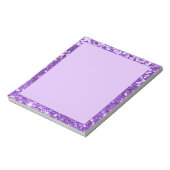 Bloc-note Bordure scintillante violette pailletée lavande (Tourné)