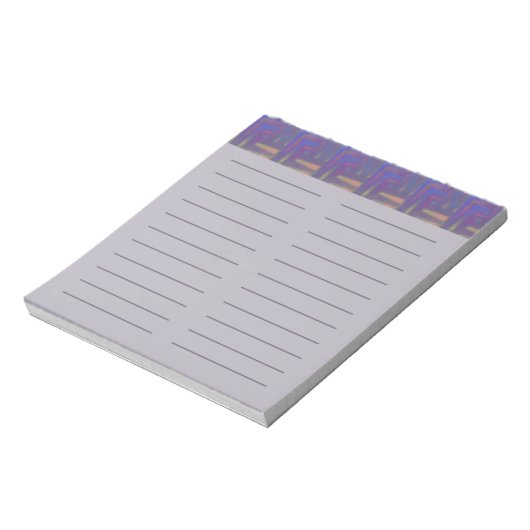 Bloc-note Bordure supérieure Abstraite violet "à faire" Line (Tourné)