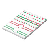 Bloc-note bordures de noël cadre vacances (Tourné)