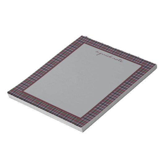 Bloc-note Borthwick Original Scottish Tartan Notepad (Tourné)