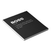 Bloc-note Boss Funny Définition Joyeux Boss's Day (Incliné)