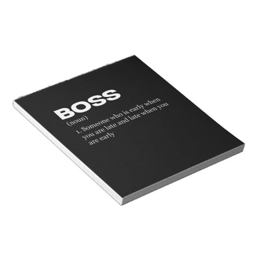Bloc-note Boss Funny Définition Joyeux Boss's Day (Incliné)