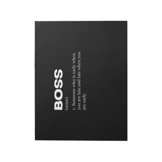 Bloc-note Boss Funny Définition Joyeux Boss's Day (Tourné)