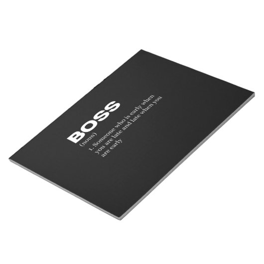 Bloc-note Boss Funny Définition Joyeux Boss's Day (Incliné)