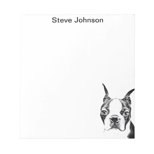 Bloc-note Boston Terrier (Devant)